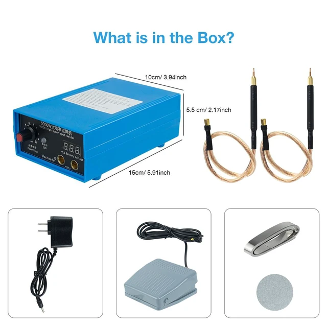 Alt view image 7 of 7 - 5000W Battery Spot Welder, Portable Adjustable Spot Welding Machine for 18650 Li