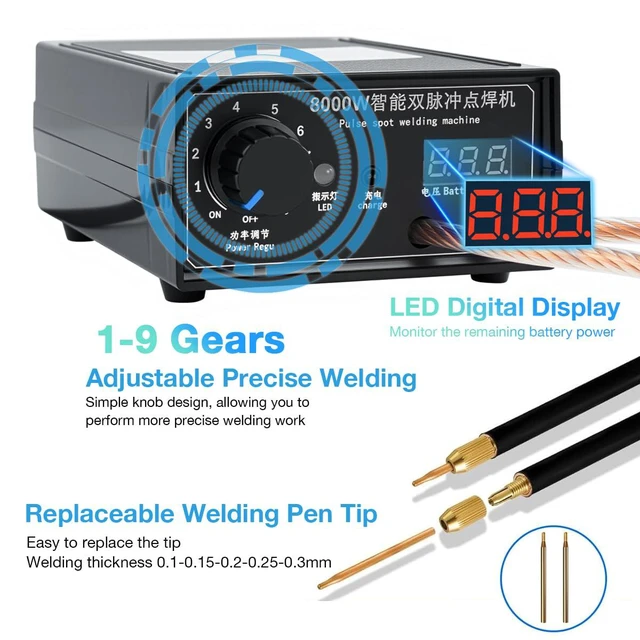 Alt view image 4 of 7 - 8000W Handheld Battery Spot Welder, Portable DIY Welding Machine, High-Power Spo