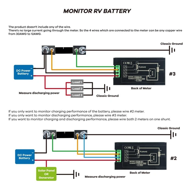 Alt view image 7 of 7 - DC 6.5-100V 0-100A LCD Display Digital Power Monitoring Meter Voltage Current Po