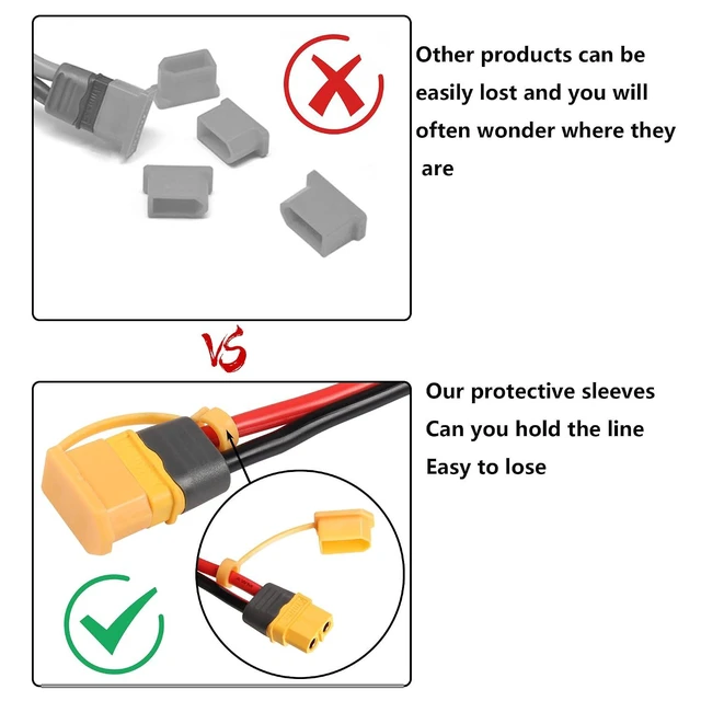 Alt view image 5 of 7 - 20PCS XT60 Plug Protector Cover Caps XT60 Plug Connector Dust Lost Protector She