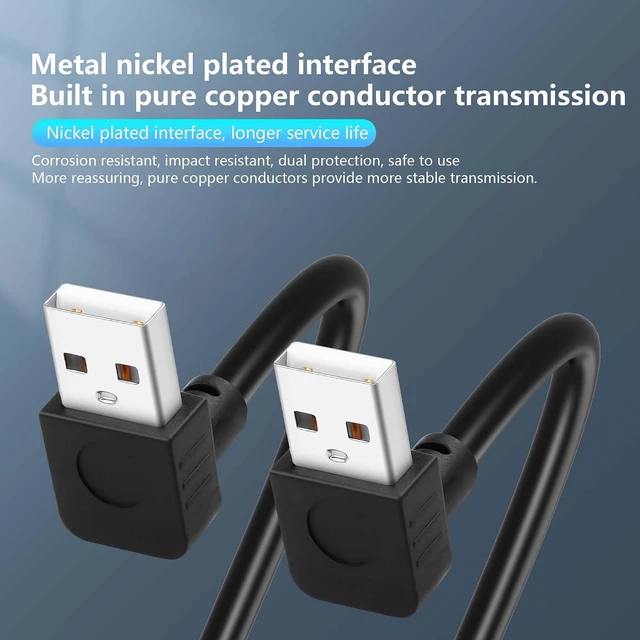 Alt view image 3 of 6 - 2PCS Short USB A Male 4 Pin Bare Wire,Up Angle 24AWG USB 2.0 Male Plug to Bare W