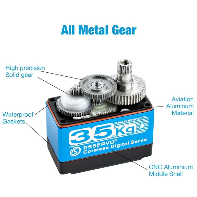 Alt view image 3 of 7 - DS3235 35kg Digital RC Servo High Torque All Metal Gear Coreless Motor Waterproo