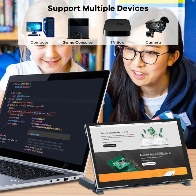 Alt view image 7 of 7 - 7 Inches Touchscreen IPS LCD Display Panel 1024×600 HDMI Capacitive Touch Screen