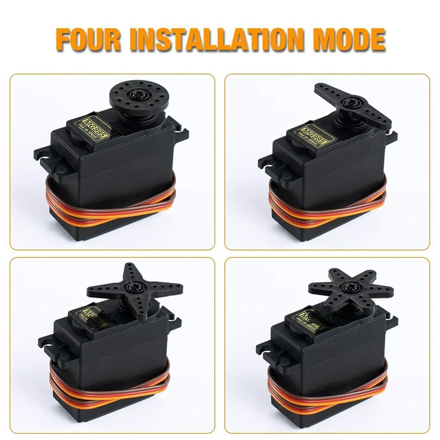 Alt view image 7 of 7 - 4Pack MG995 Servo Motors Digital RC Servo Metal Gears High Speed Torque for Smar