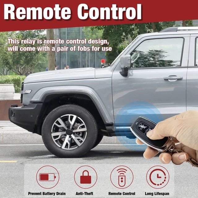 Alt view image 2 of 7 - Remote Battery Disconnect Switch Kit DC 12V 200A for Cars Auto RV Truck Anti-The