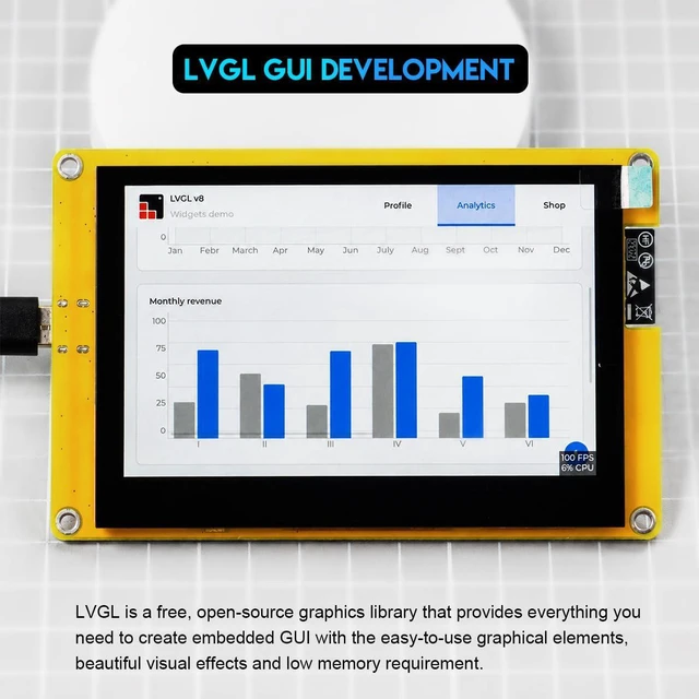 Alt view image 7 of 7 - 4.3 Inch ESP32-S3 Display Touchscreen Development Board 800x480 IPS