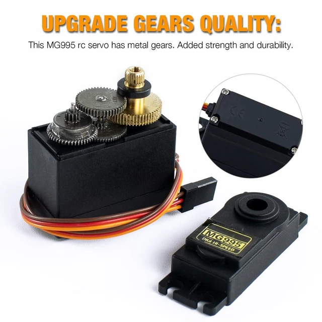 Alt view image 5 of 7 - 4Pack MG995 Servo Motors Digital RC Servo Metal Gears High Speed Torque for Smar