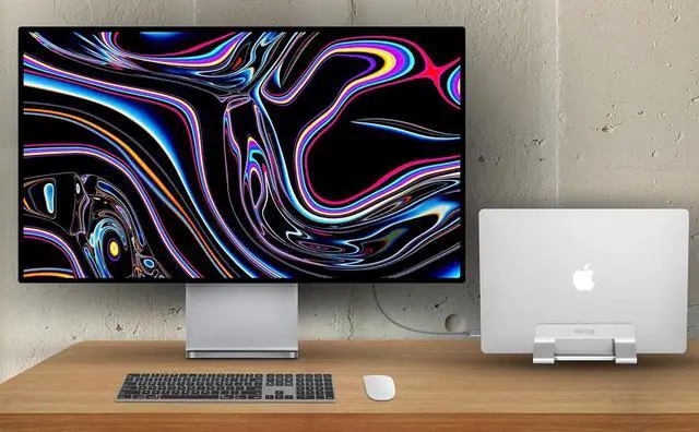 Alt view image 4 of 6 - Aluminum Dual Vertical Laptop Stand Dock Holder, Supports 2 Devices, Adjustable Slot Width 15-36mm, Space-Saving Upright Storage for MacBook and Laptops