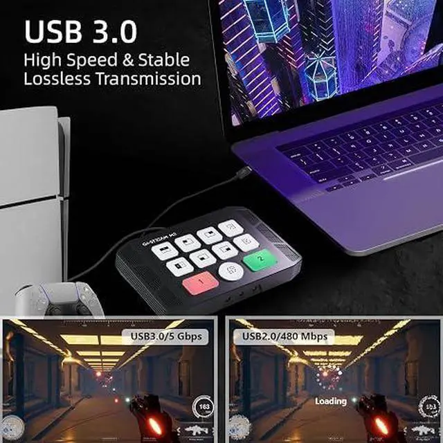Alt view image 5 of 5 - GoStream M2 Capture Card, Dual 4K HDMI Input Capture Card for Streaming, USB 3.0 Audio Video Capture Card Record in 1080P 60FPS Low Latency, Compatible with PS5/PS4/Xbox/Switch in OBS, YouTube