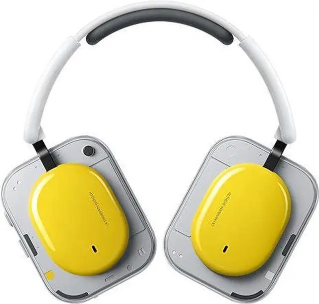 Main image of Headphone (a) 2026 New, Adaptive Active Noise Cancelling Headphones, Wireless Over Ear Bluetooth 5.4 ANC Headset with LDAC Hi-Res, 5 HD Mics Ultra Bass via APP, 135 Hours Playtime, Yellow