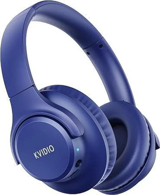 Main image of Bluetooth Headphones Over Ear, 65 Hours Playtime Wireless Headphones with Microphone, Foldable Lightweight Headset with Deep Bass, HiFi Stereo Sound Low Latency for Travel Work Cellphone Blue