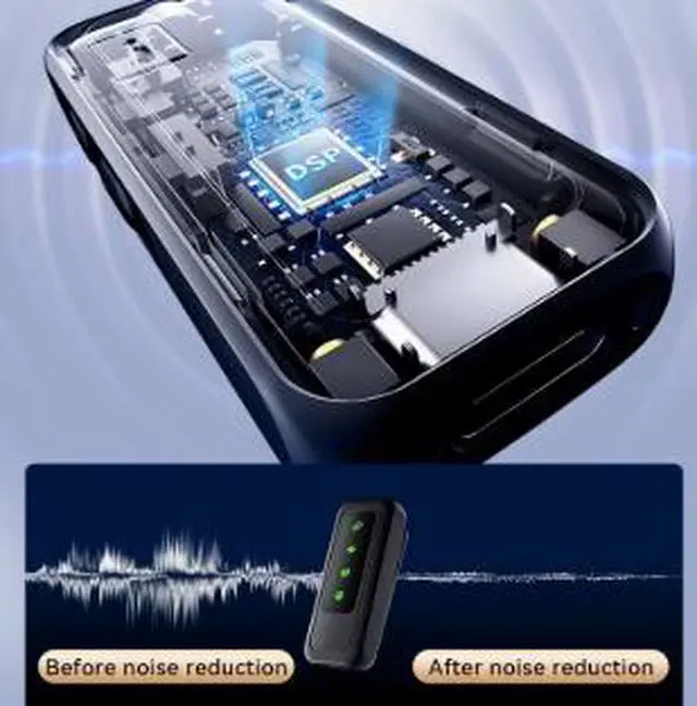 Alt view image 3 of 3 - Wireless Lavalier Microphone for iPhone 15 & USB-C Devices, Dual Clip-On Mic with Charging Case, 2.4GHz ANC Noise Cancellation, 40M Transmission for Video Recording, Live Streaming & Interviews