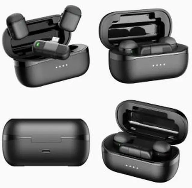 Alt view image 2 of 5 - M10 Pro Wireless Lavalier Microphone with Charging Case, 2.4GHz Clip-On Mic with DSP Intelligent Noise Reduction, 50M Transmission Range, Omnidirectional Audio for Video Recording, Vlogging & Live Str