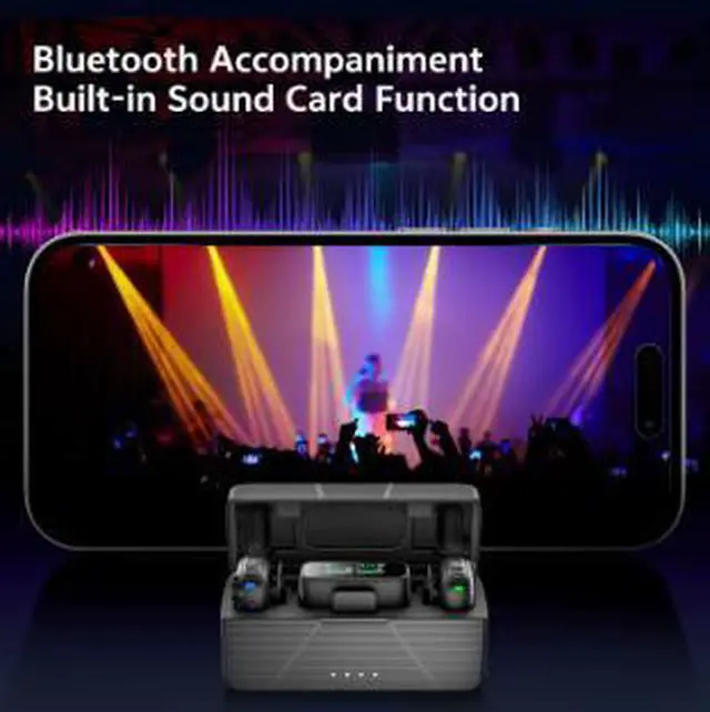 Alt view image 2 of 4 - S20 Wireless Lavalier Microphone with AI Noise Reduction, 2.4GHz Digital Wireless Mic System, 820FT (250M) Long Range Transmission, 48kHz/24-bit Audio, Touchscreen Receiver for Recording & Streaming