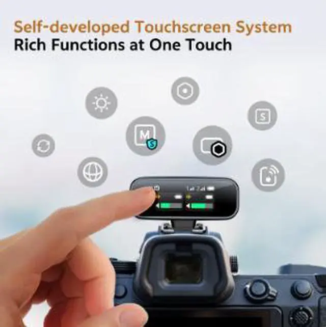 Alt view image 4 of 4 - S20 Wireless Lavalier Microphone with AI Noise Reduction, 2.4GHz Digital Wireless Mic System, 820FT (250M) Long Range Transmission, 48kHz/24-bit Audio, Touchscreen Receiver for Recording & Streaming