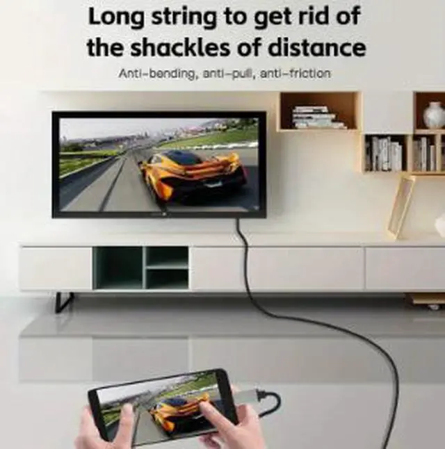 Alt view image 5 of 5 - USB-C to HDMI Cable 4K@60Hz, Type-C to HDMI Adapter Cable for Laptop, MacBook, Tablet & Smartphone, USB 3.1 DP Alt Mode Video Converter