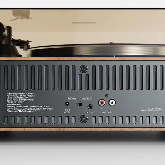 Alt view image 2 of 4 - Paron Vinyl Record Player,Bluetooth Turntable,Built-in Speaker | Adjustable Counterweight,Vintage Phonograph Style,Design Award,Home Decor,AT3600L Stylus,Three-point suspension system