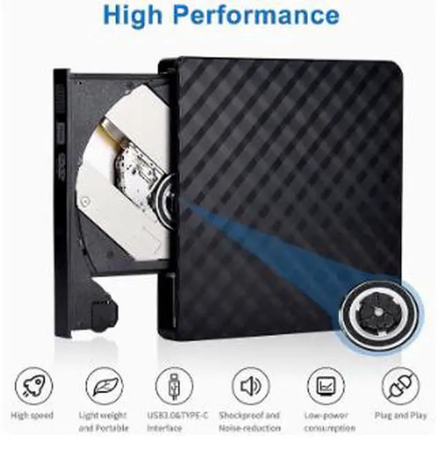 Alt view image 2 of 5 - Portable External DVD Burner USB Drive, USB Powered CD DVD RW Writer with Tray Loading, Plug & Play Optical Drive for Laptop Desktop PC Mac Computer
