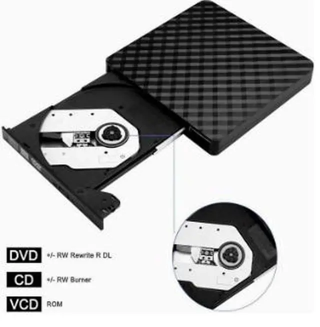 Alt view image 3 of 5 - Portable External DVD Burner USB Drive, USB Powered CD DVD RW Writer with Tray Loading, Plug & Play Optical Drive for Laptop Desktop PC Mac Computer