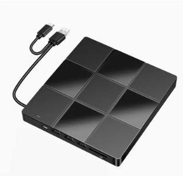 Main image of Ultra Slim External DVD Burner USB Drive, 9.5mm Portable CD DVD RW Writer with Tray Loading, 8X DVD Burner Optical Drive for Laptop Desktop PC Mac ComputerB