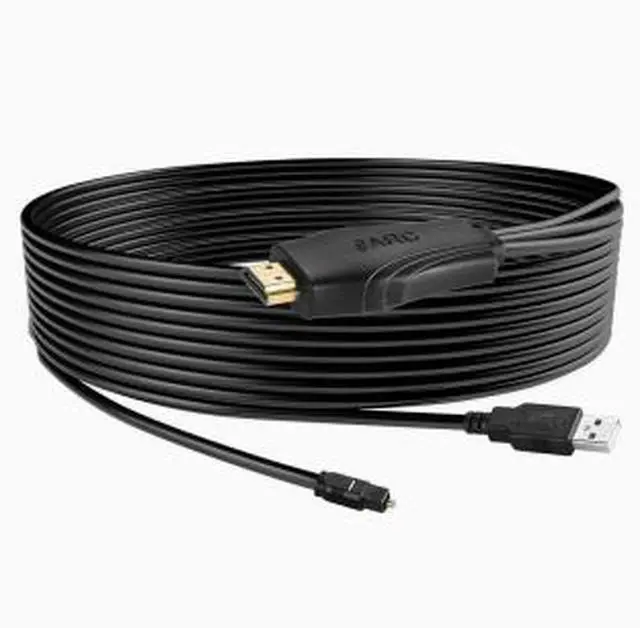 Alt view image 2 of 5 - HDMI ARC/eARC to Optical Audio Converter Cable, 192KHz ARC Audio Extractor Adapter with SPDIF Optical Output, 5.1 Channel Audio Converter for TV Soundbar Speaker