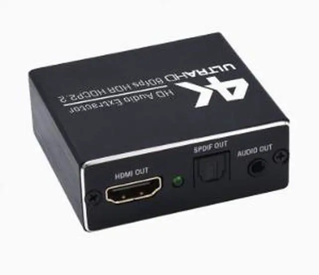 Alt view image 2 of 4 - HDMI 2.0 Audio Extractor Splitter, 4K HDMI Audio Converter with Optical TOSLINK & Stereo Output, Supports AC-3 DTS LPCM for TV Soundbar Home Theater