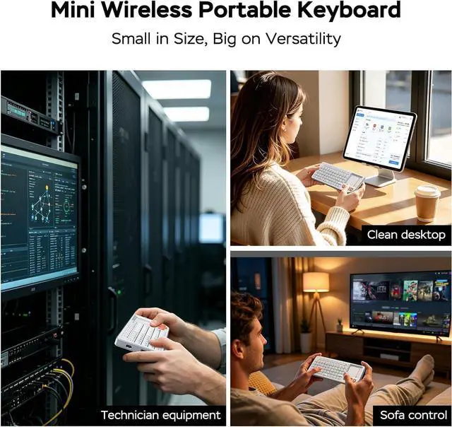 Alt view image 6 of 6 - K809 Mini Keyboard with Touchpad, High-End Aluminum Alloy Frame,2.4G+BT | 7-color backlight,1000mAh rechargeable battery,ultra-thin and portable,for tv,android tv box,fire tv stick,htpc,frojector,pc