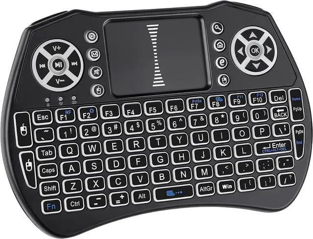 Main image of A8 Mini Keyboard with Touchpad,2.4G+BT,7-Color Backlight | Multimedia Hotkeys, Rechargeable, for Android TV Box, Smart TV, Projector, PS3, PC, Tablet, Windows/Android