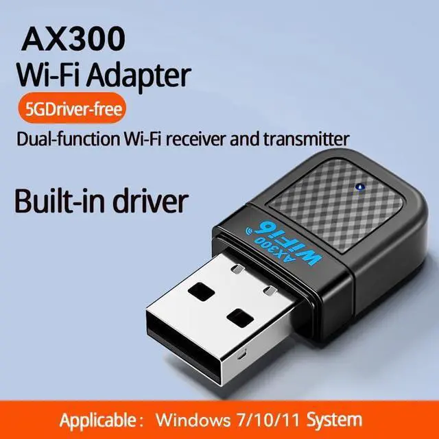 Alt view image 5 of 5 - USB WiFi Adapter for Desktop PC, 2.4G 5.8G Wireless WiFi Adapter for Laptop, Wireless Network Support Windows 11/10/8/7/Xp, USB Dongle for PC