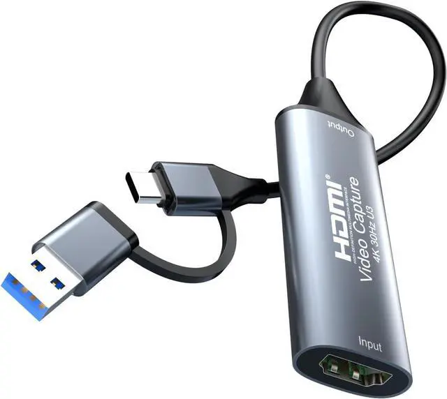Main image of HDMI to USB-C Video Capture Card, 4K Input 1080P@60HZ Video Audio Capture | Game Live Streaming & Recording, Compatible with Switch, PS4/PS5, OBS, Zoom, iPad, MacBook, Camera, Laptops, Phones, TV Boxe