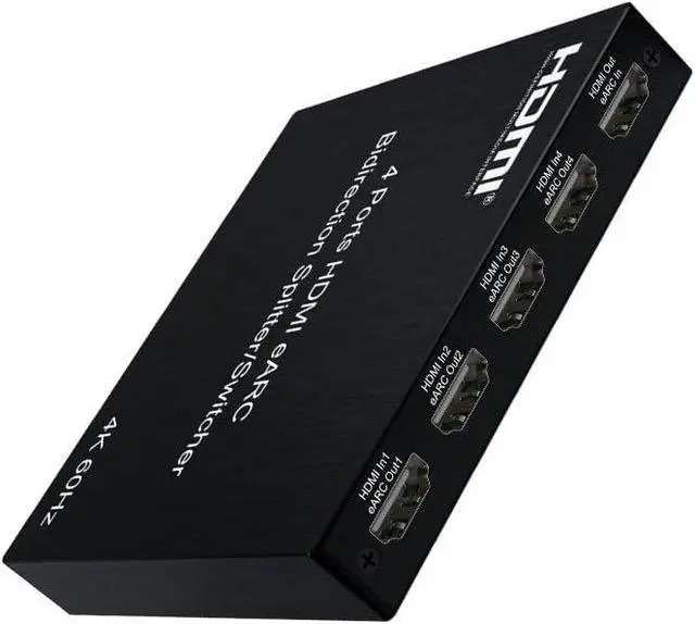 Alt view image 3 of 5 - 4K 60Hz HDMI ARC Audio Extractor DTS-HD/Dolby-TrueHD/DTS/Dolby-AC3/DSD eARC HDMI AudioExtractor 4x1 eARC HDMI Switcher Support 3.5 Stereo 3D Video Format HDCP2.2 HDR10 EDID Compatible for PS5 TV Box