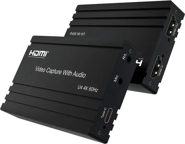 Main image of 4K@60Hz HDMI Video Capture Card with Audio Mixing - HDCP 2.2/HDR10 Support, USB-C Plug & Play, UVC/UAC Compliance for Streaming, Gaming & Recording (Windows/MacOS)