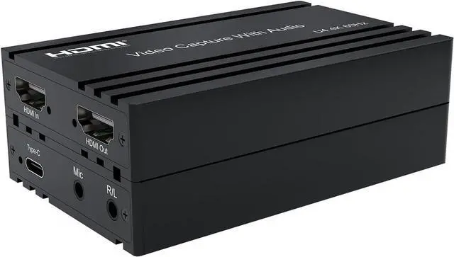 Alt view image 5 of 6 - 4K@60Hz HDMI Video Capture Card with Audio Mixing - HDCP 2.2/HDR10 Support, USB-C Plug & Play, UVC/UAC Compliance for Streaming, Gaming & Recording (Windows/MacOS)