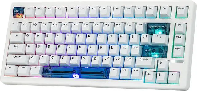 Main image of HE80 Hall Effect Gaming Keyboard, 8K Polling & 32K Scan | Creamy Gasket, DKS, SOCD, Hot-Swappable, RGB Backlit, Wired Gaming Keyboard for PC & Mac (White)