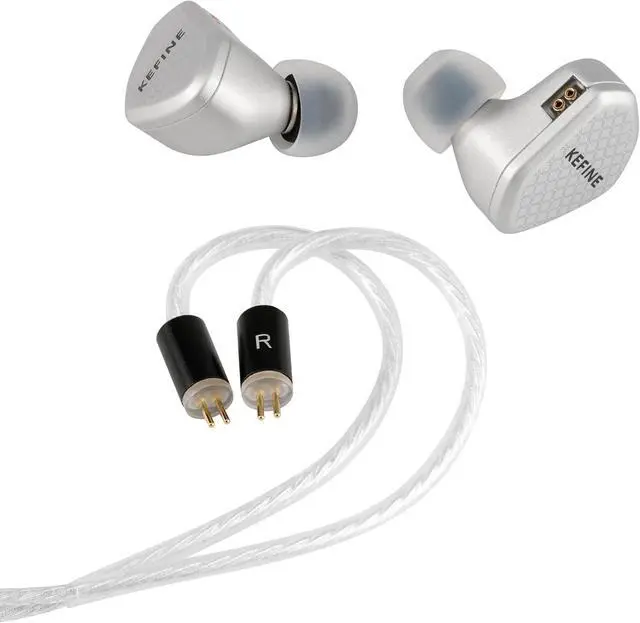 Alt view image 6 of 6 - SV 10mm DLC Diaphgram Dynamic Driver Earphones, 1DD in-Ear Monitor Headphones, HiFi Wired IEM Earbuds with Dual Interchangeable Nozzles Detachable 0.78 2Pin Design (Silver, 4.4mm)