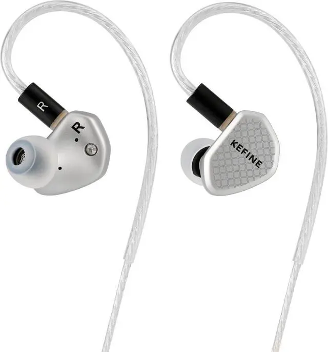 Alt view image 5 of 6 - SV 10mm DLC Diaphgram Dynamic Driver Earphones, 1DD in-Ear Monitor Headphones, HiFi Wired IEM Earbuds with Dual Interchangeable Nozzles Detachable 0.78 2Pin Design (Silver, 4.4mm)