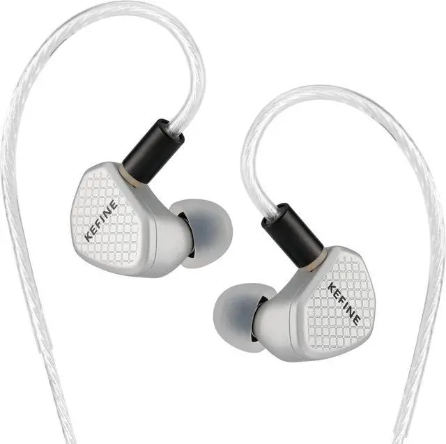 Main image of SV 10mm DLC Diaphgram Dynamic Driver Earphones, 1DD in-Ear Monitor Headphones, HiFi Wired IEM Earbuds with Dual Interchangeable Nozzles Detachable 0.78 2Pin Design (Silver, 4.4mm)
