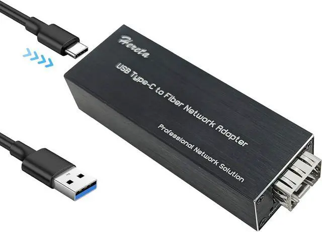 Main image of Mini USB 3.0 to SFP Gigabit Ethernet Adapter Fiber Optic Network Adapter Network Interface Card Compatible with Windows/macOS/Linux,High Performance Transfer Rate,Full/Half Duplex