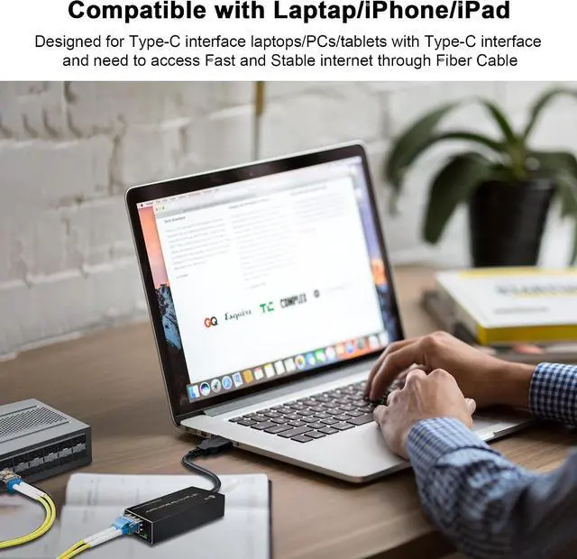 Alt view image 4 of 5 - Mini USB 3.0 to SFP Gigabit Ethernet Adapter Fiber Optic Network Adapter Network Interface Card Compatible with Windows/macOS/Linux,High Performance Transfer Rate,Full/Half Duplex