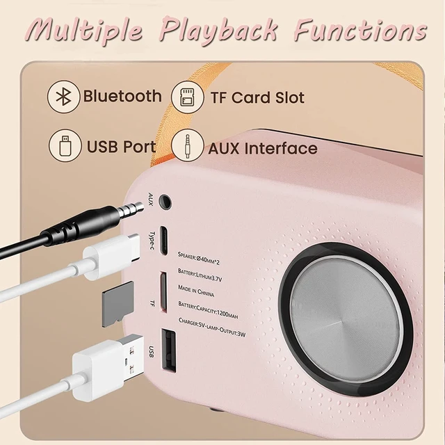 Alt view image 2 of 7 - Retro Bluetooth Speaker, Vintage Portable Wireless Bluetooth Speakers with Loud Volume Support TF Card U Disk AUX Input Old Style for Kitchen Bedroom Home Office Outdoor (White)