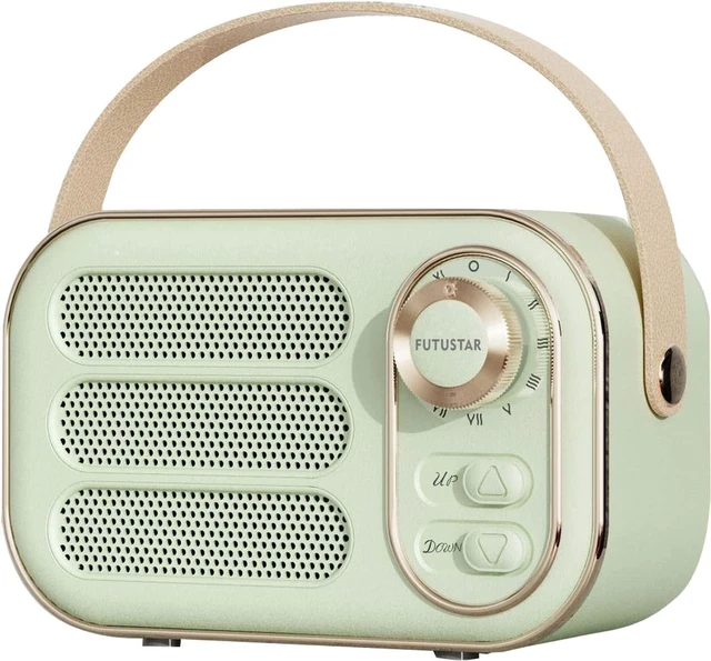 Main image of Retro Speaker, Vintage Portable Speakers with Loud Volume Support TF Card U Disk AUX Input Old Style for Kitchen Home Office(Green)