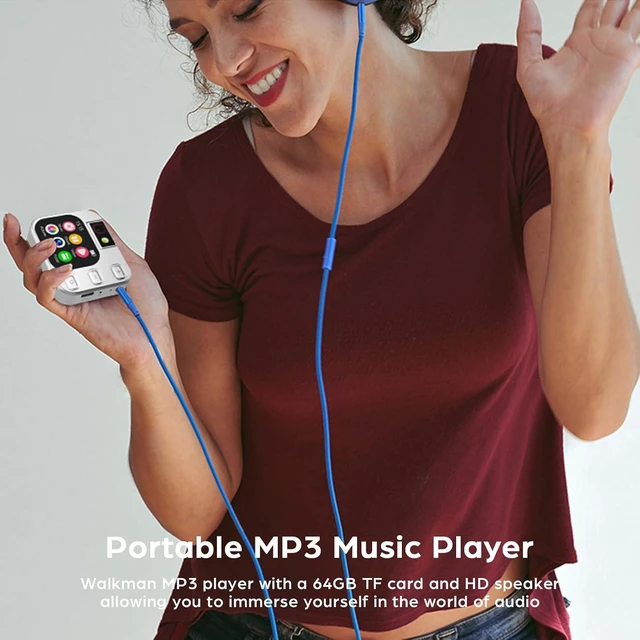 Alt view image 5 of 7 - 64GB MP3 Player with Bluetooth and 180° Camera Portable MP3 Music Player 2.01" Touch Screen HiFi Lossless Sound Music Audio Player with Built-in Speaker Voice Recorder FM Radio Earphone Jack