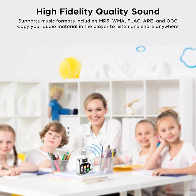 Alt view image 6 of 7 - 64GB MP3 Player with Bluetooth and 180° Camera Portable MP3 Music Player 2.01" Touch Screen HiFi Lossless Sound Music Audio Player with Built-in Speaker Voice Recorder FM Radio Earphone Jack