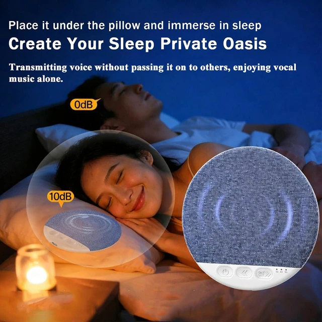Alt view image 4 of 6 - Bluetooth Pillow Speaker for Sleeping, Mini Portable Under Pillow Speaker with White Noise Timer Wireless Sleep Aid with Stereo Bass Private Sleep Headphones for Side Sleeper Adult Kid