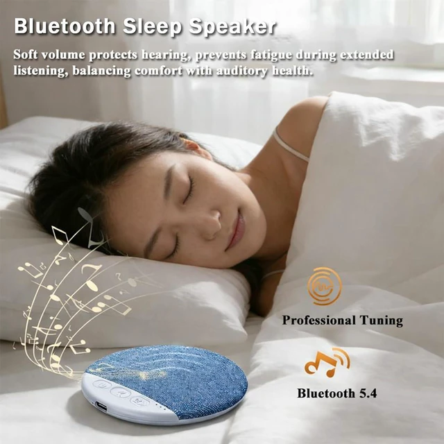 Alt view image 3 of 6 - Bluetooth Pillow Speaker for Sleeping, Mini Portable Under Pillow Speaker with White Noise Timer Wireless Sleep Aid with Stereo Bass Private Sleep Headphones for Side Sleeper Adult Kid