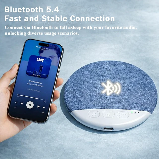 Alt view image 2 of 6 - Bluetooth Pillow Speaker for Sleeping, Mini Portable Under Pillow Speaker with White Noise Timer Wireless Sleep Aid with Stereo Bass Private Sleep Headphones for Side Sleeper Adult Kid