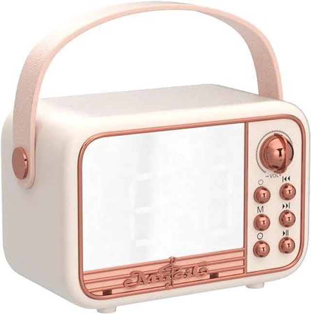 Alt view image 2 of 6 - Retro Bluetooth Speaker, Vintage Portable Wireless Bluetooth Speakers with Alarm Clock Loud Volume Support TF Card U Disk AUX Old Style for Kitchen Bedroom Home Outdoor (Beige White)