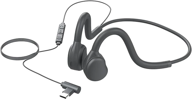 Main image of Open Ear Sport Headphones Wired Neckband Running Headphones with Mic 3.5mm/Type C Connector in-Line Control Stereo Headset for Office Cycling Jogging Gym Workout (Type-C)
