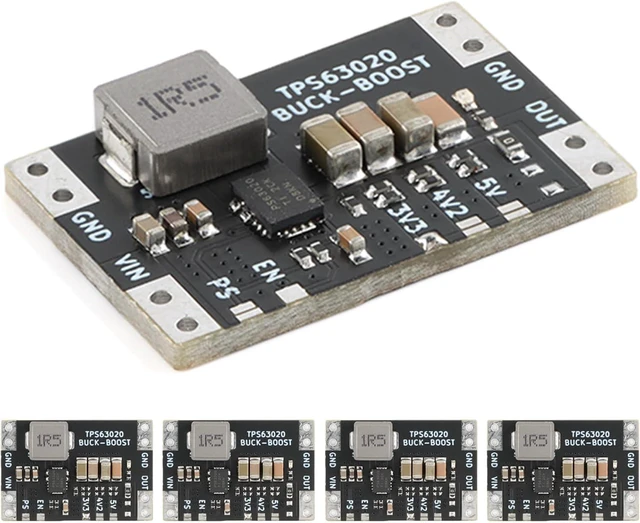 Alt view image 2 of 5 - 5Pcs XL63020-3.3 USB DC DC Voltage Boost Buck Converter Power Module Lithium Battery Step-Up Power Module Step Down XL63020-3.3V TPS63020 Microcontroller Power Supply Low Ripple USB