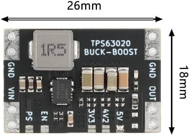 Alt view image 3 of 5 - 5Pcs XL63020-3.3 USB DC DC Voltage Boost Buck Converter Power Module Lithium Battery Step-Up Power Module Step Down XL63020-3.3V TPS63020 Microcontroller Power Supply Low Ripple USB